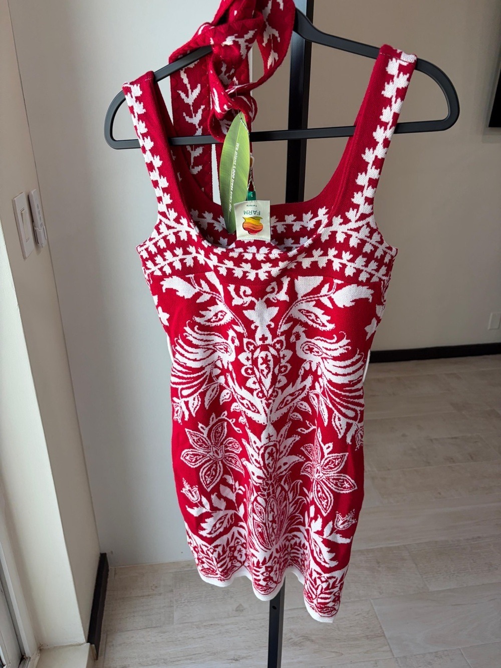 Farm Rio Red Miranda Knit Mini Dress - Picture 6 of 9